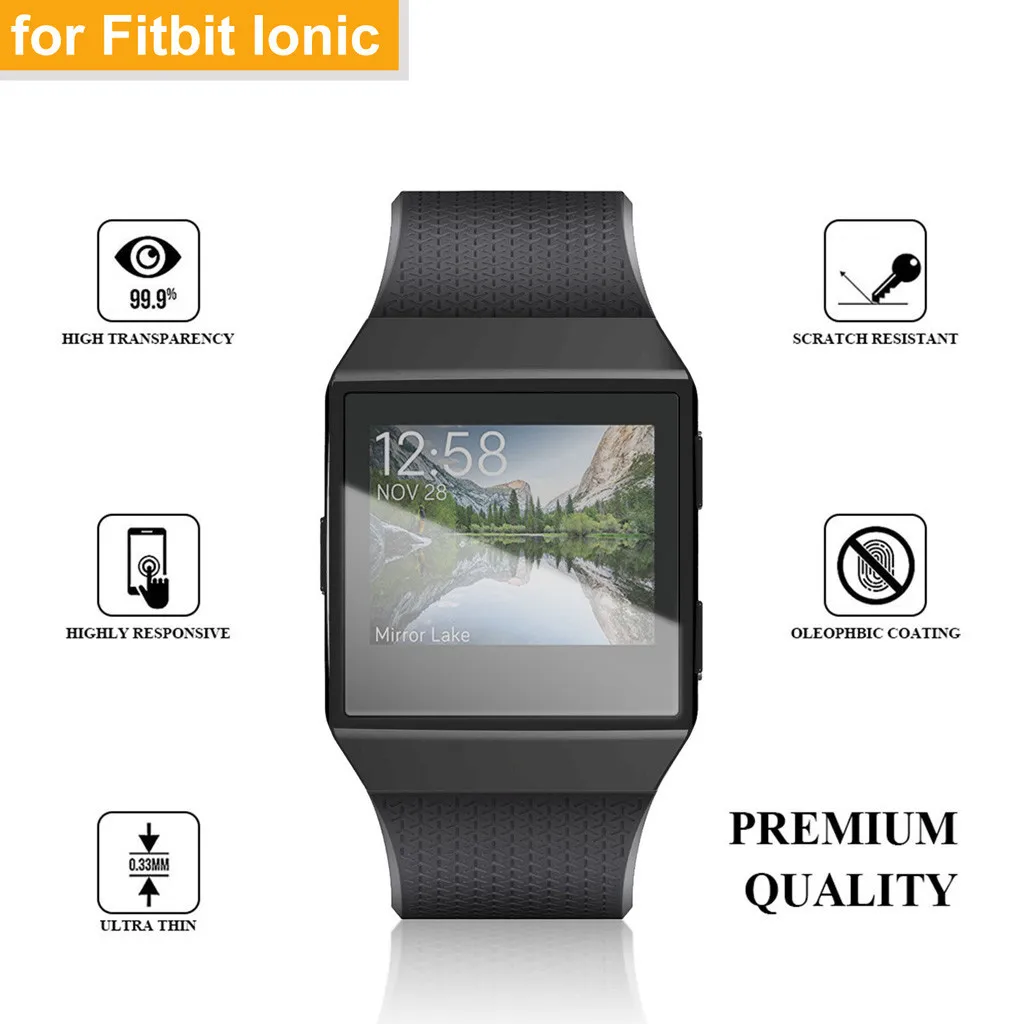 20/все вокруг экрана Защитный чехол для Fitbit Ionic Смарт часы покрытие из ТПУ протектор экрана закаленное 3D полное покрытие