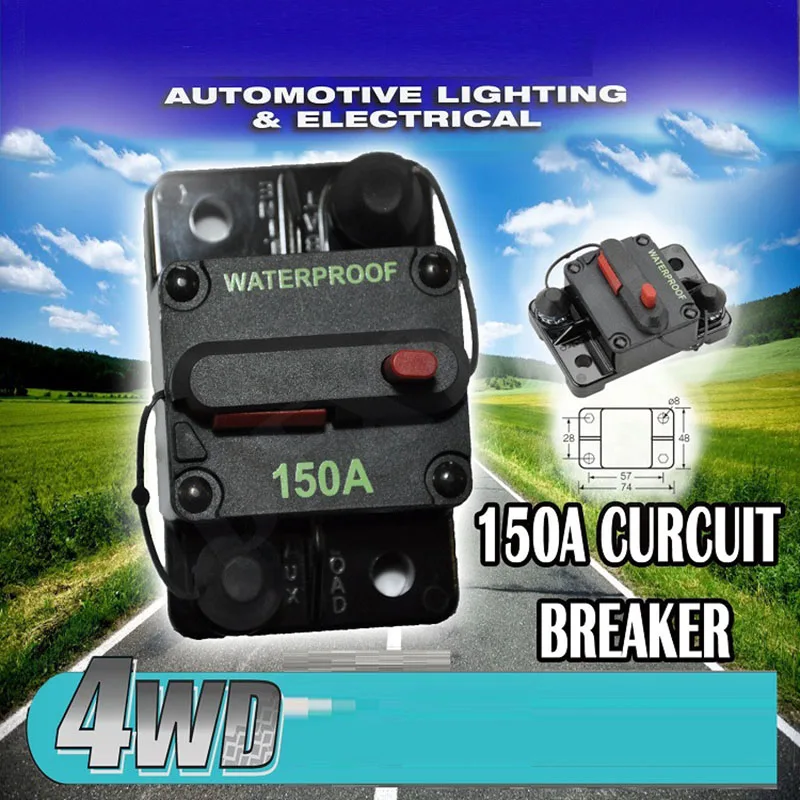 12 V-24 V DC 30A, 40A, 50A, 60A, 70A, 80A, 100A, 150A, 200A Водонепроницаемый автоматический выключатель сброс предохранитель инвертора