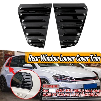 

Gloss Black Rear Triple-cornered Window Louvers Side Vent Cover Decoration for Golf MK7 MK7.5 GTD / R 2014-2019