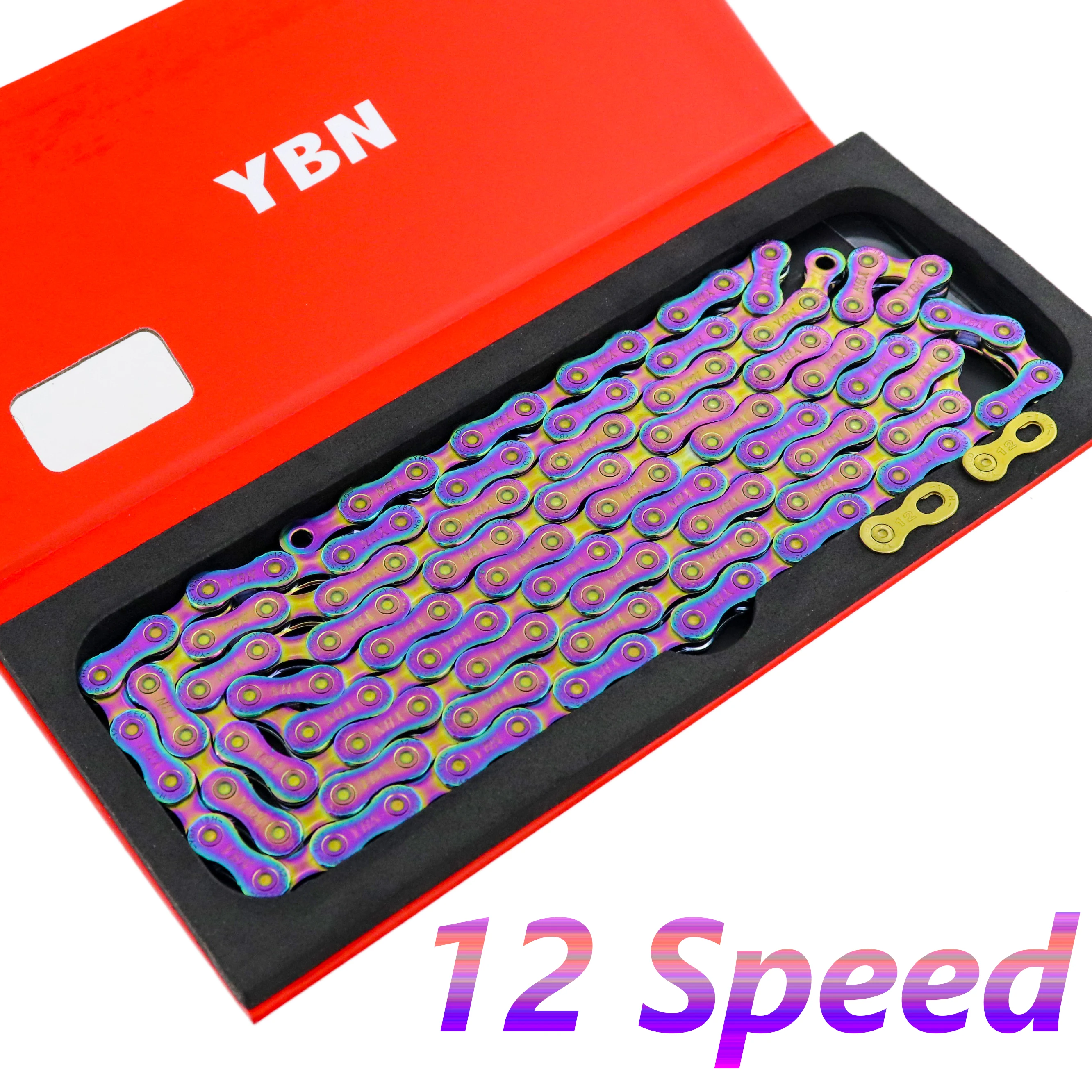 YBN 10/11/12 Speed Bicycle Chain SLA H11-TIG Gold Titanium