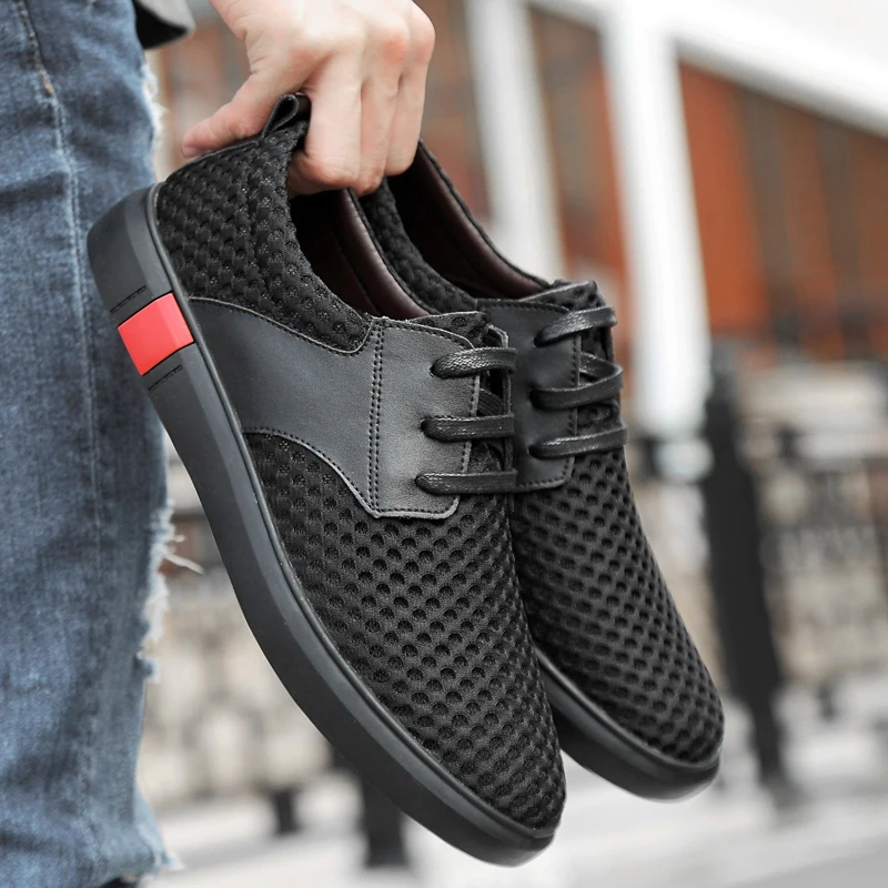 

Ultra Light Casual Vulcanize Shoes Mens Sneakers 2020 Lace Up Flats Breathable Footwear Zapatos hombre Indestructible 