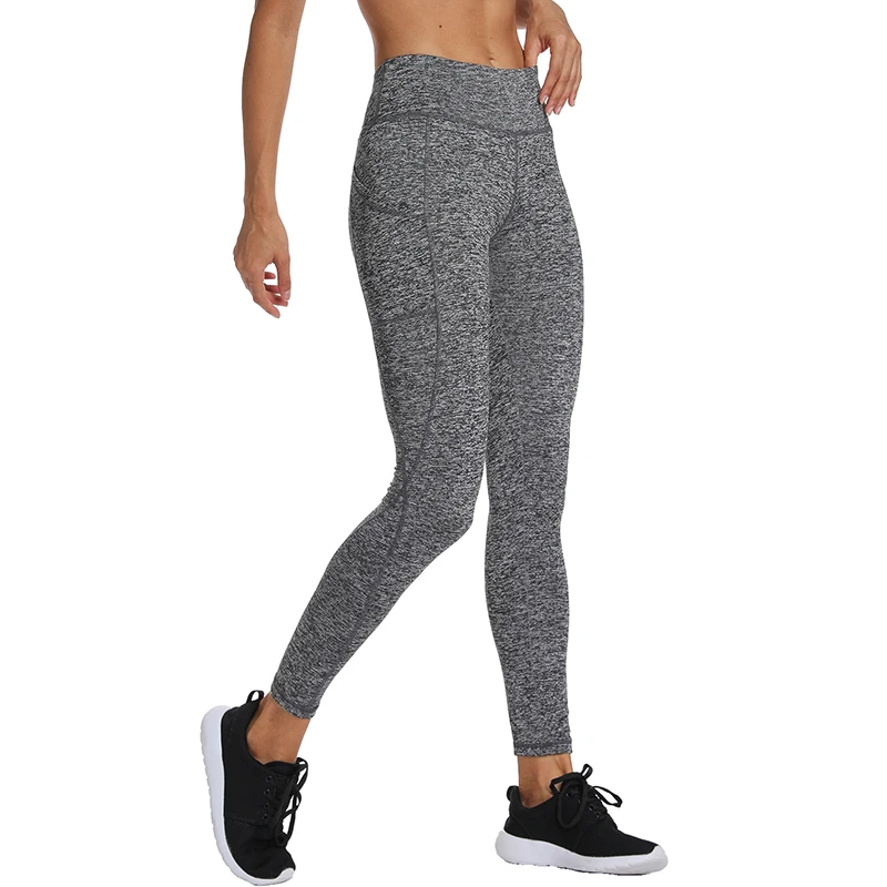 Pocket Solid Sport Yoga Pants High Waist Solid color Sport Leggings Fitness Women Leggings Training Running Pants Sportswear