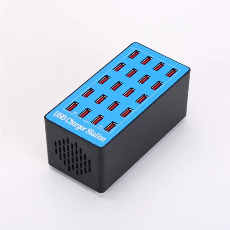 20A мульти-устройство USB Смарт зарядное устройство адаптер с 20 портами адаптер питания док-станция Подставка держатель США ЕС Великобритания AU разъем для дома путешествия