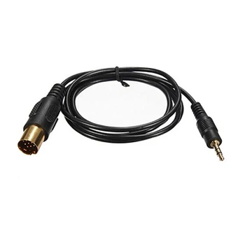 

High Quality Car Black 13pin AUX IN Audio Cable CD changer to auxiliary MP3 Adapter lead fit For Kenwood