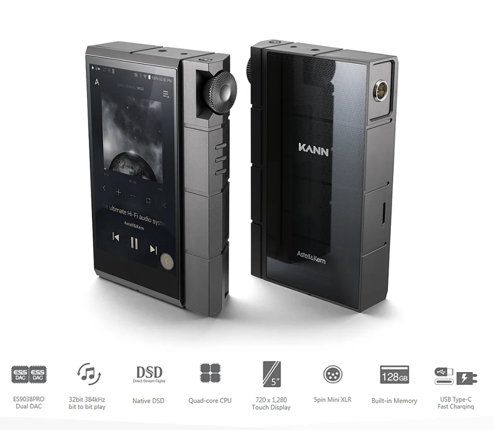 Музыкальный плеер atell & Kern KANN CUBE Hi Res двойной выход ES9038PRO DAC Mini XLR Wi Fi aptX HD новейший MP3