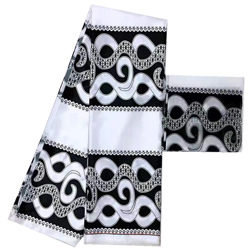 Лидер продаж атласная шелковая ткань Африканская Анкара ткань принты Gahna стиль Африканский Воск дизайн - Цвет: MJ851006s6