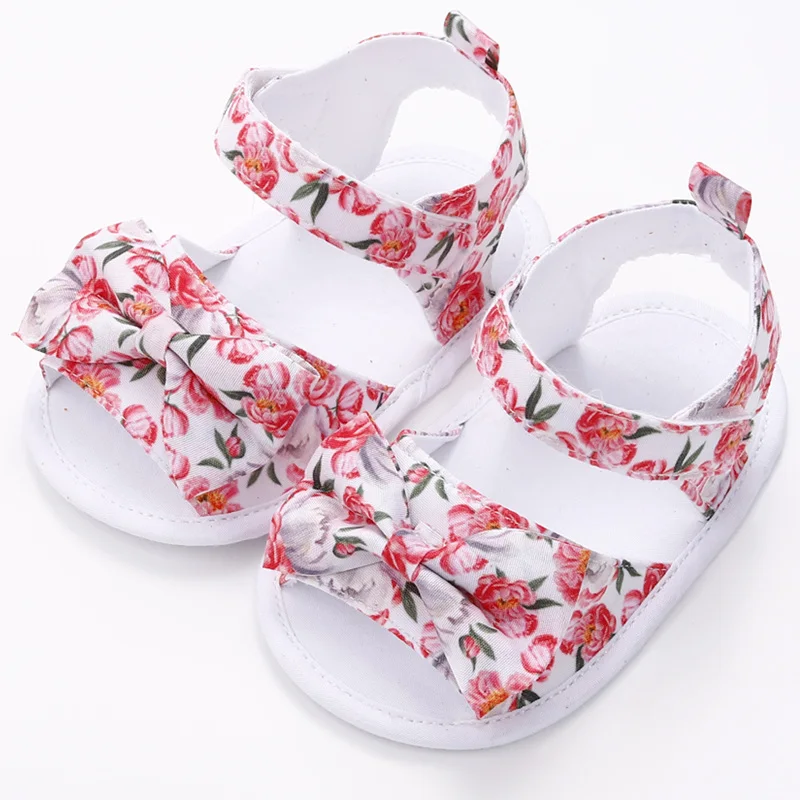 [Simfamily]/ хлопковые сандалии обувь для новорожденных летние Мягкие стильные сандалии для маленьких мальчиков и девочек милые сандалии на мягкой подошве с мультяшным принтом - Цвет: NO9