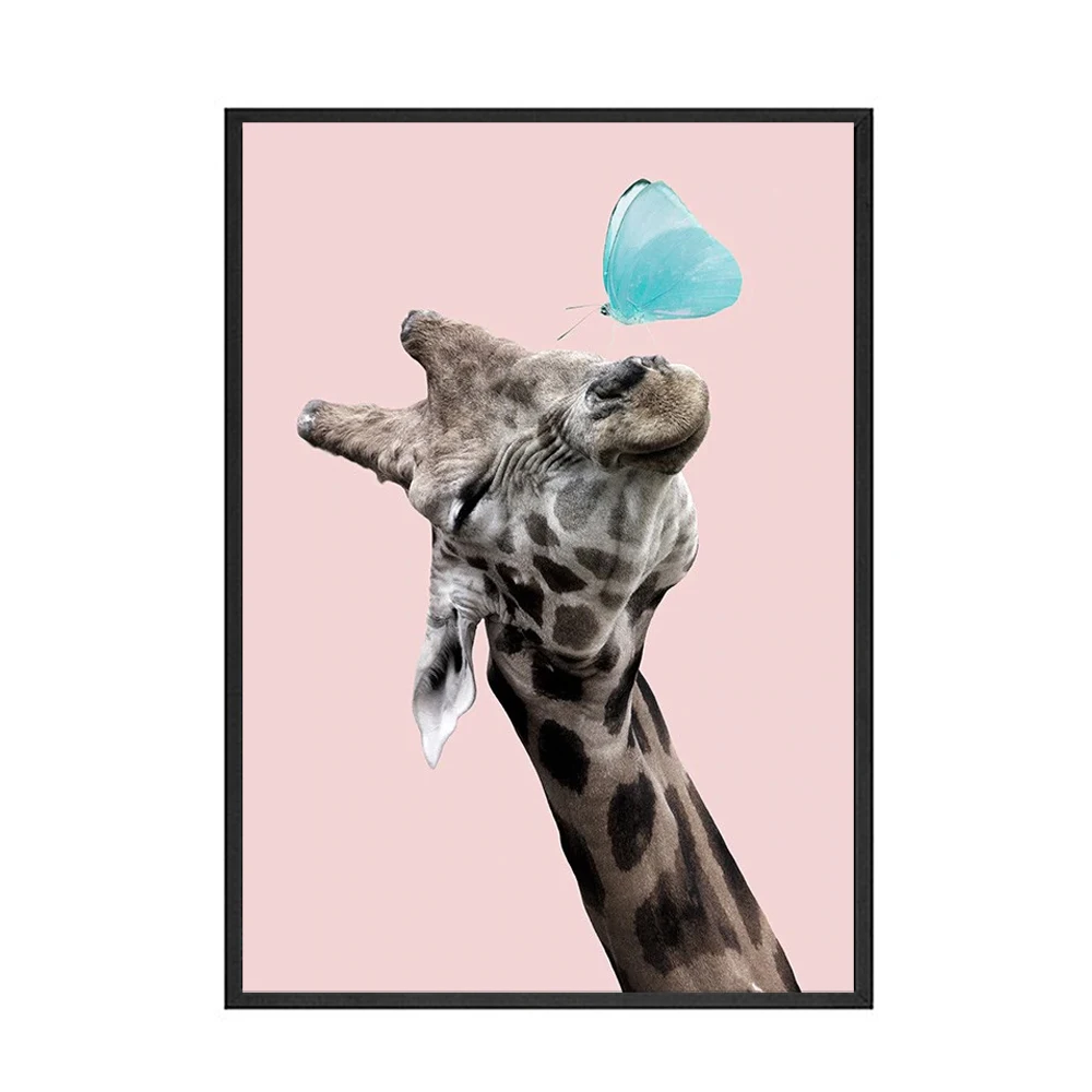 Baby-Nursery-Wall-Art-Cute-Cartoon-Animal-Pictures-Bubblegum-Giraffe-Panda-Posters-Zeabra-Canvas-Painting-For (6)