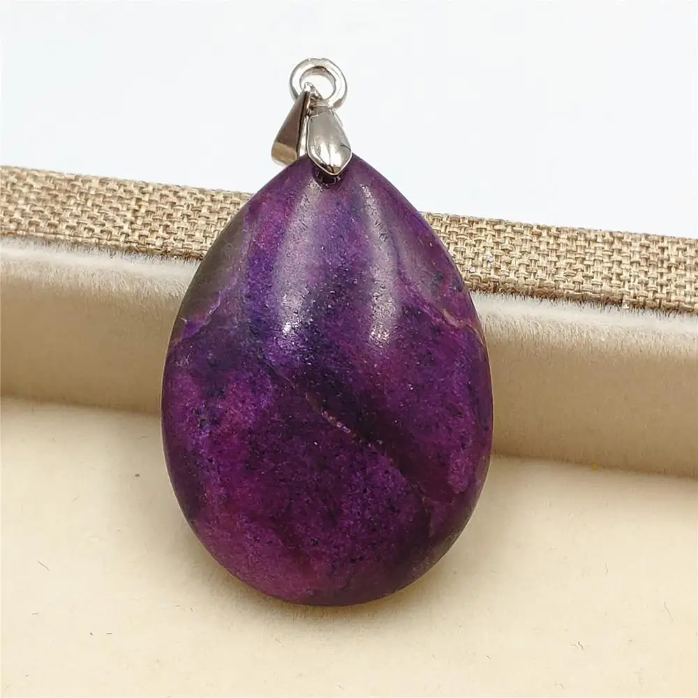 

Natural Purple Sugilite Women Men Pendant Oval Shape Stone 28x20x6mm Fashion Necklace Pendant AAAAA