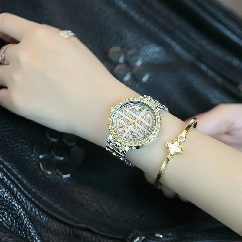 Брендовые часы с бриллиантами, модные дизайнерские золотые кварцевые женские наручные часы, женские водонепроницаемые Роскошные часы унисекс