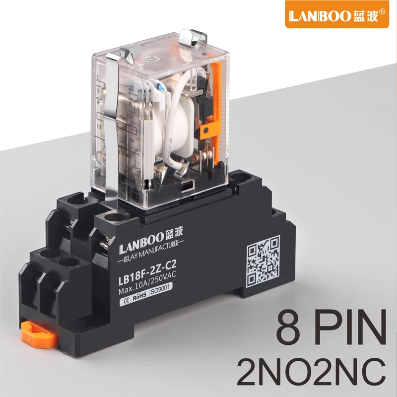 LANBOO HH52P MY2NJ промежуточное реле небольшое электромагнитное 12 В постоянного тока 24
