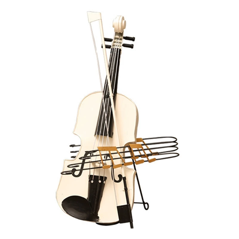 

Violin Decoration Iron Crafts Model Window Cafe Decoration Photography Props