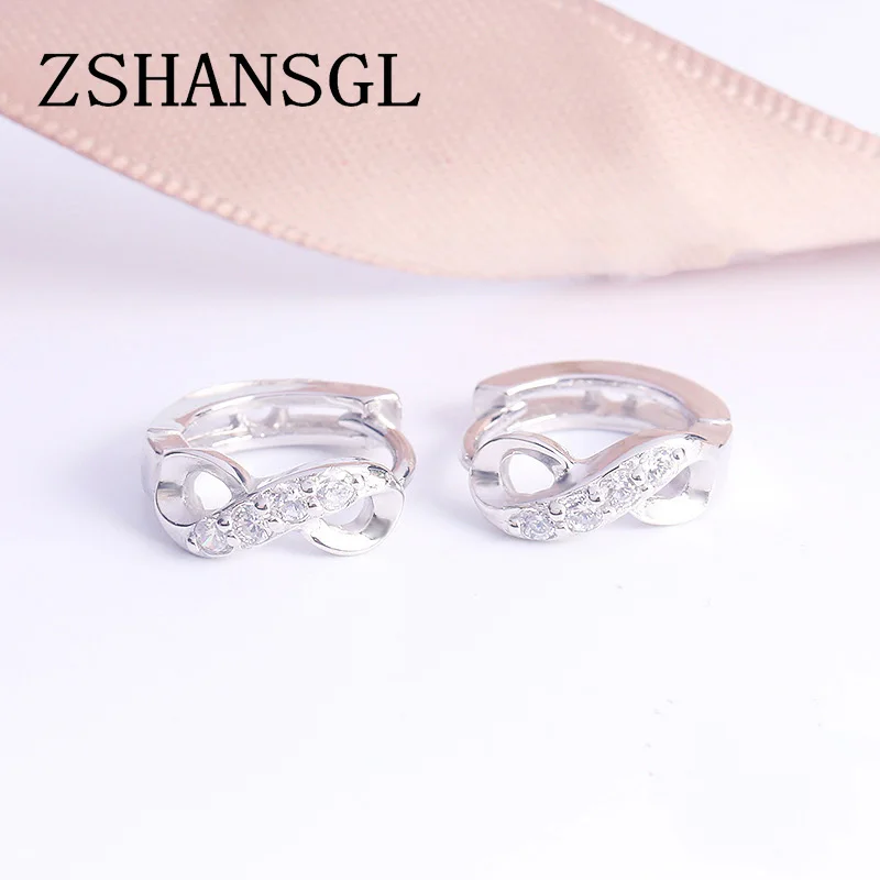 Женские серьги гвоздики из серебра 100% пробы с блестящим бантом|Серьги-гвоздики| |