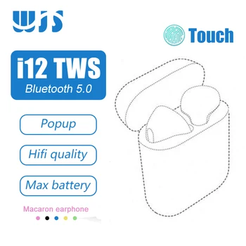 

New i12 TWS Wireless Earphone Colorful Bluetooth 5.0 Sport Earbuds With Charging Box Mini Stereo Earpieces For IOS Android Phone