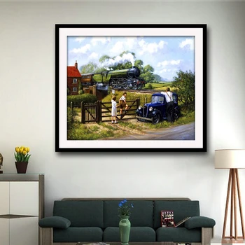 

5D Diamond Painting By Numbers Full Square European Countryside Cross Stitch Diamond Mosaic Kits Art Pictures Home Decor