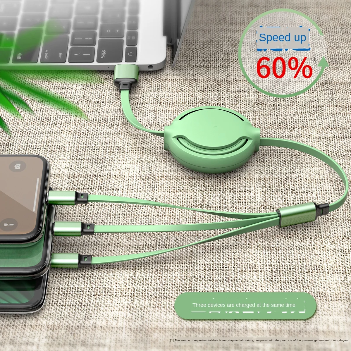 

3-in-1 Data Cable for Iphone TYPE-C Android Charging Cable Telescopic 3-in-1 Data Cable Usb Cables Splitter Fast Charging Cables