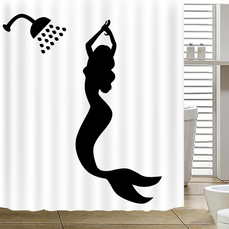 Пластиковая занавеска для душа s PEVA с принтом, экран для ванной для дома, отеля, ванной комнаты, водонепроницаемая устойчивая к плесени занавеска с крючками