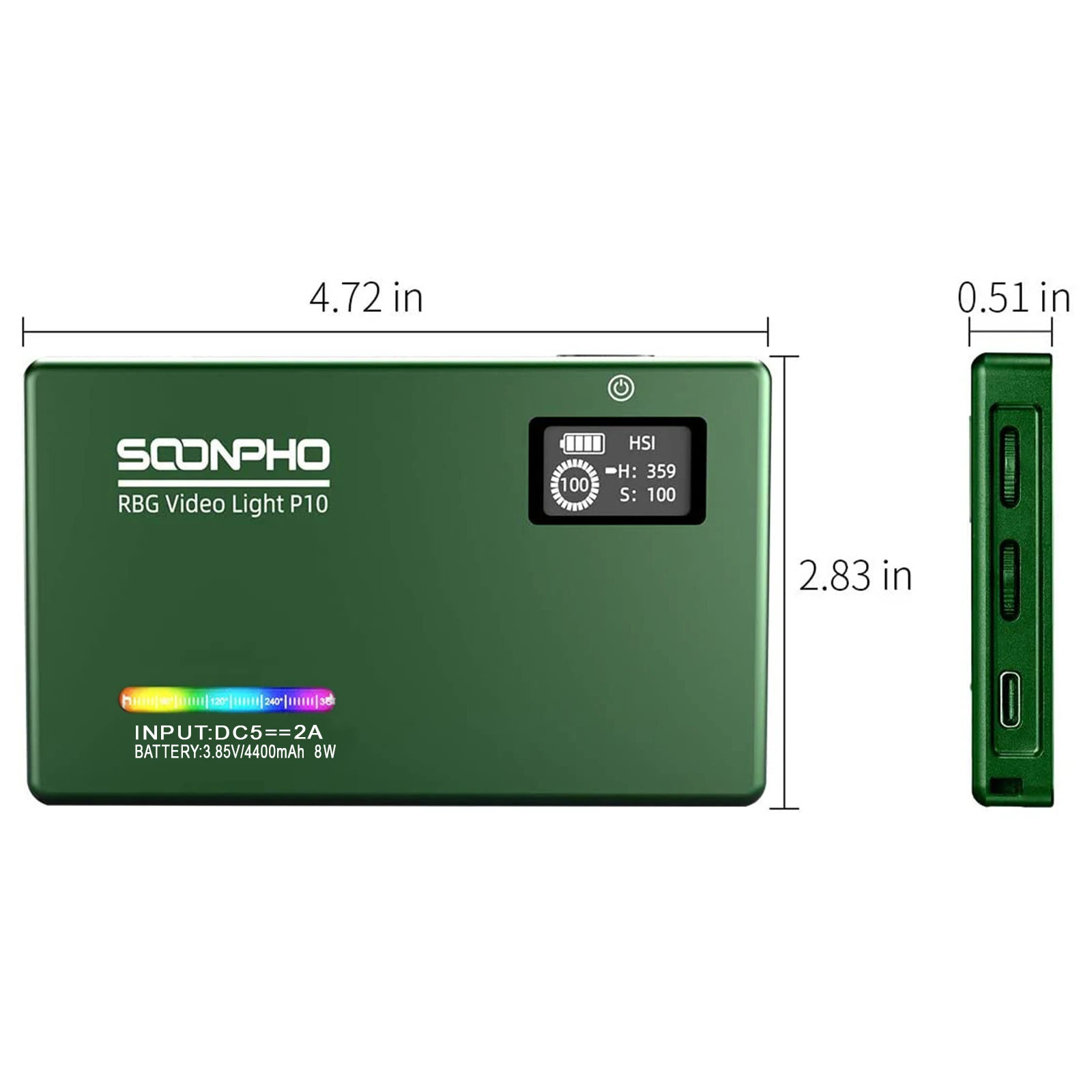 Soonpho-dimmable Rgb Led Câmera Light Kit Saída a Cores Vídeo Painel Bi-color 2500k8500k Cri 95 Mais Led para Fotografia Led Fotografia Iluminação Luz Led Fotografia Iluminador Led para Video Led Gravaçao - Image 2