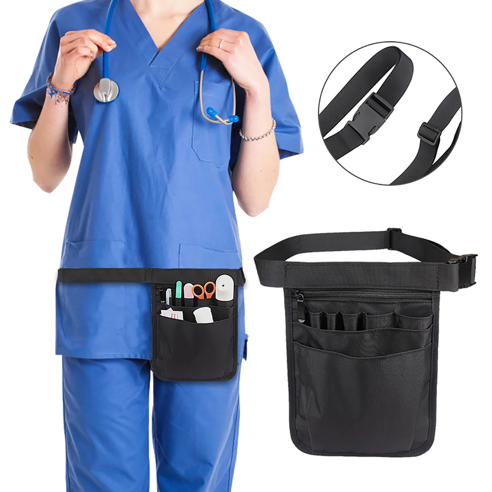 Medical Storage Bum Bag Unisex Nurse Waterproof Apron Hip Purse Multi-Compartment Nurse Fanny Pack Organizer mini tool bag