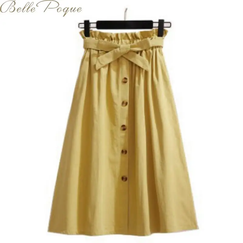 Belle Poque 2019 модная Корейская женская плиссированная трапециевидная школьная юбка