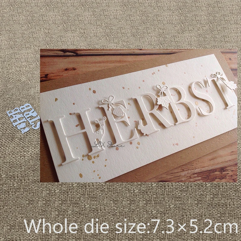 

New Design Craft Metal Cutting Die die cuts German autumn letter decoration scrapbook Album Paper Card Craft Embossing die cuts