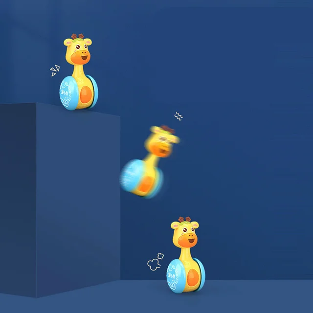 2021 New Baby Cute Rattles Tumbler Doll Baby Roly-poly Toys  Bell Music Learning Education Toys Gifts Baby Toys 2