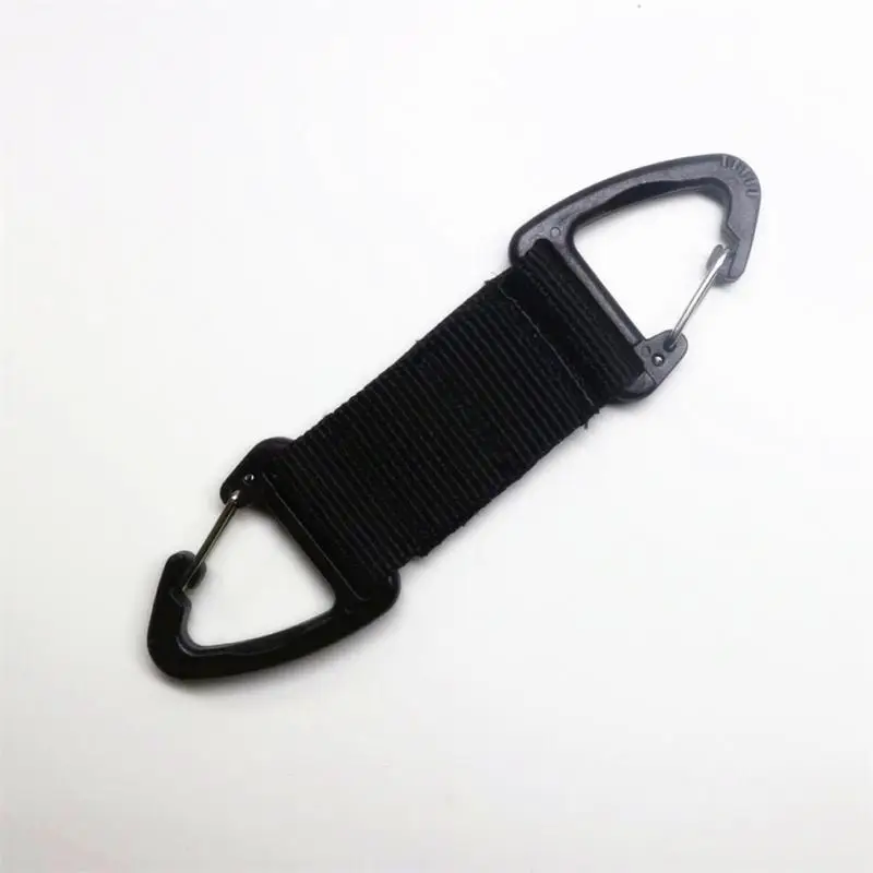 Carabiner Tactical Nylon Webbing Backpack Buckle Double Point Triangle Buckle Mountaineering Two-way Quick Hanging Key Chain