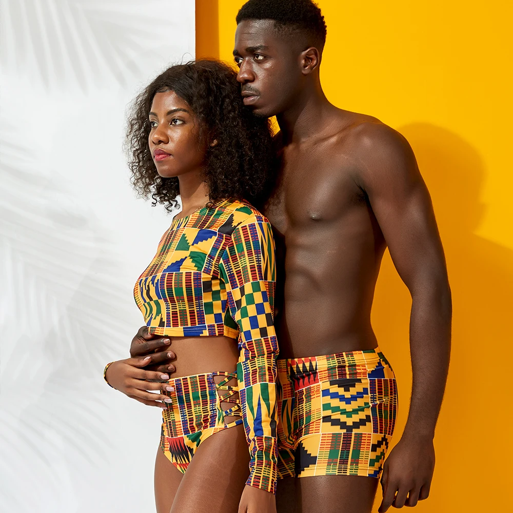 maillot de bain motif africain