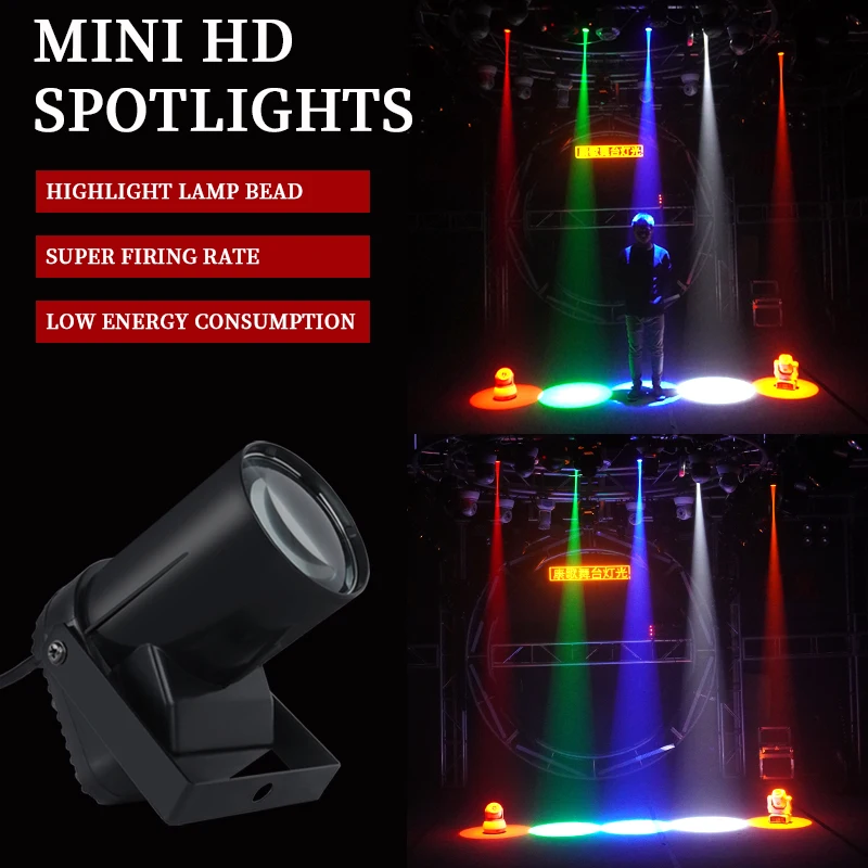 디스코 빔 Led 스포트라이트 3w Led Pinspot Light Spotlights Mirror Ball for Dj Party Show Nightclub Bar