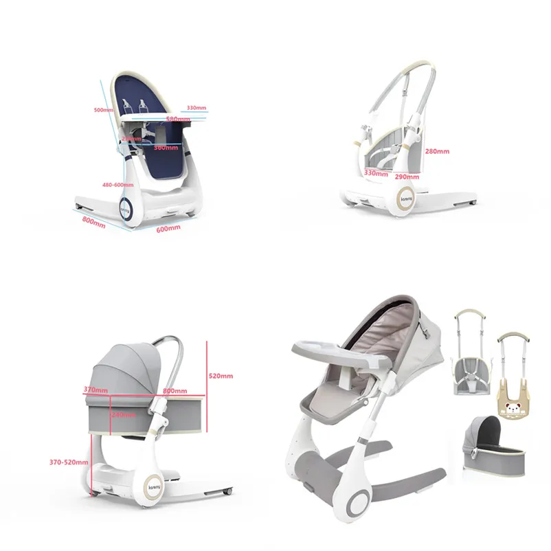 Multifunctional Baby Dinning Chair Baby Swing Walker Sleeping Basket 4 In 1 Chair Suitable For Newborn To 36 Month