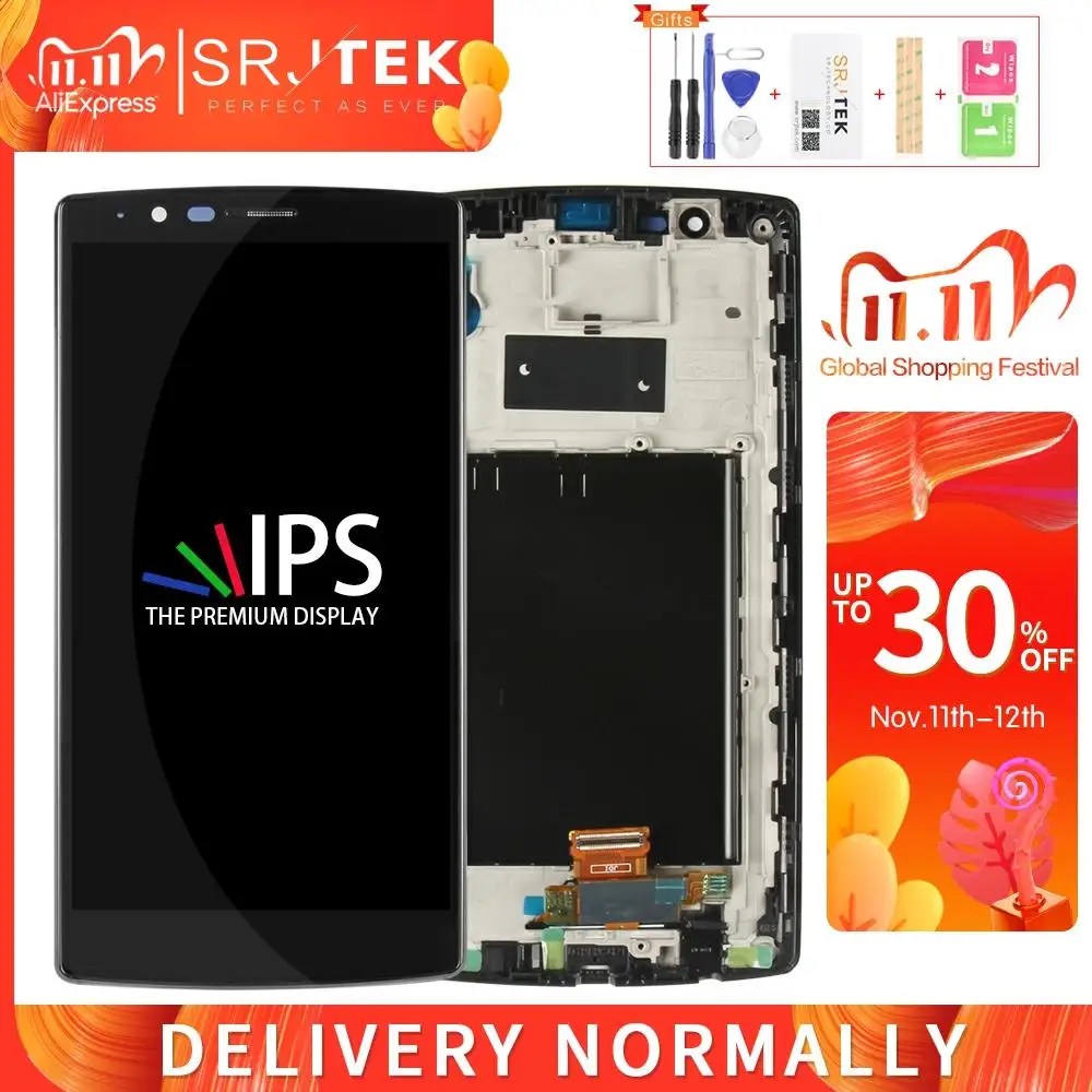 Для LG G4 H815 LCD сенсорный дигитайзер Датчик Стекло полная сборка Рамка для H818