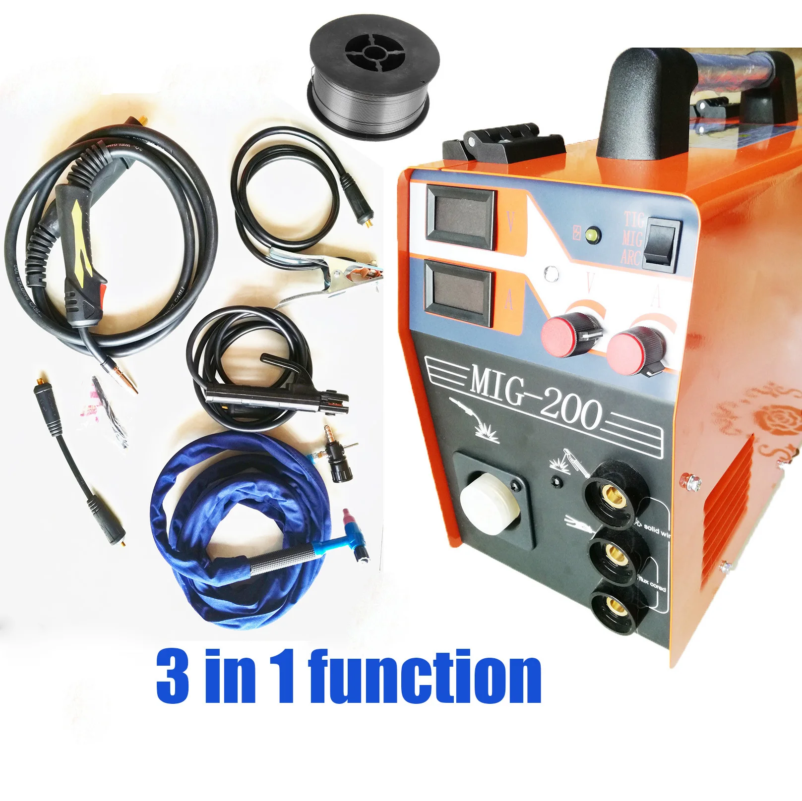 

Mig Welder New Appearance MIG200 Functional DC Gas No Gas Self-Shielded MIG 4.0mm ARC Welder MIG LIFT TIG MMA 220V