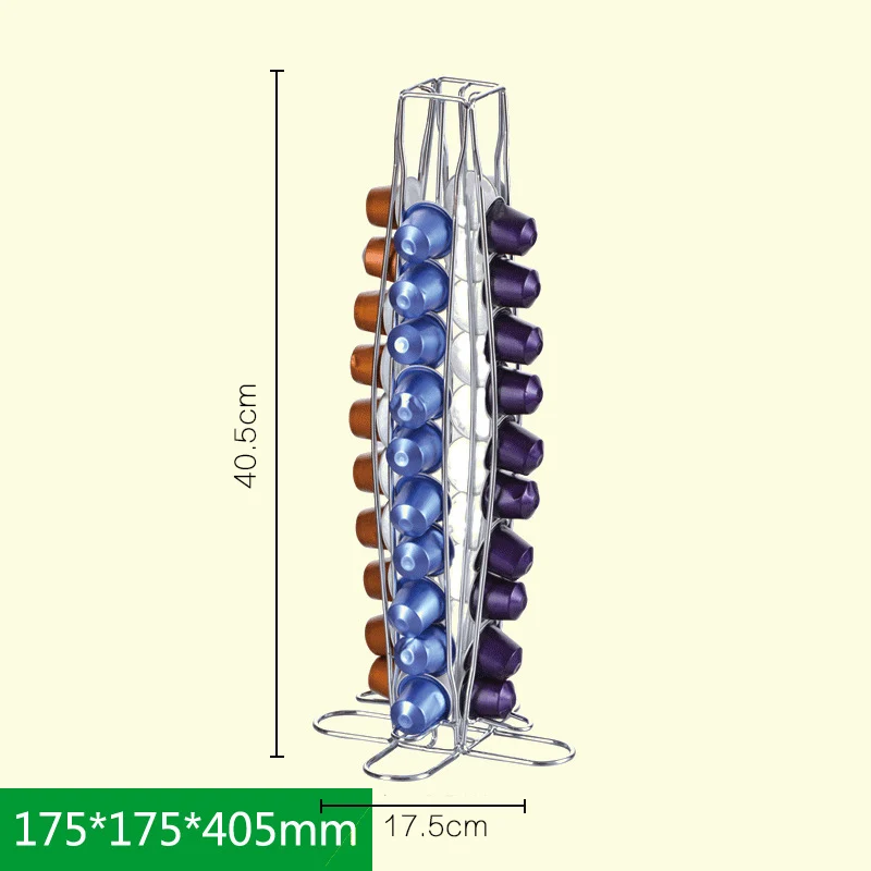 Duolvqi металлический держатель для кофейных капсул, железная Хромированная Подставка, хранение кофейных капсул, стойка для 18 шт капсул - Цвет: for NP 40pcs capsule