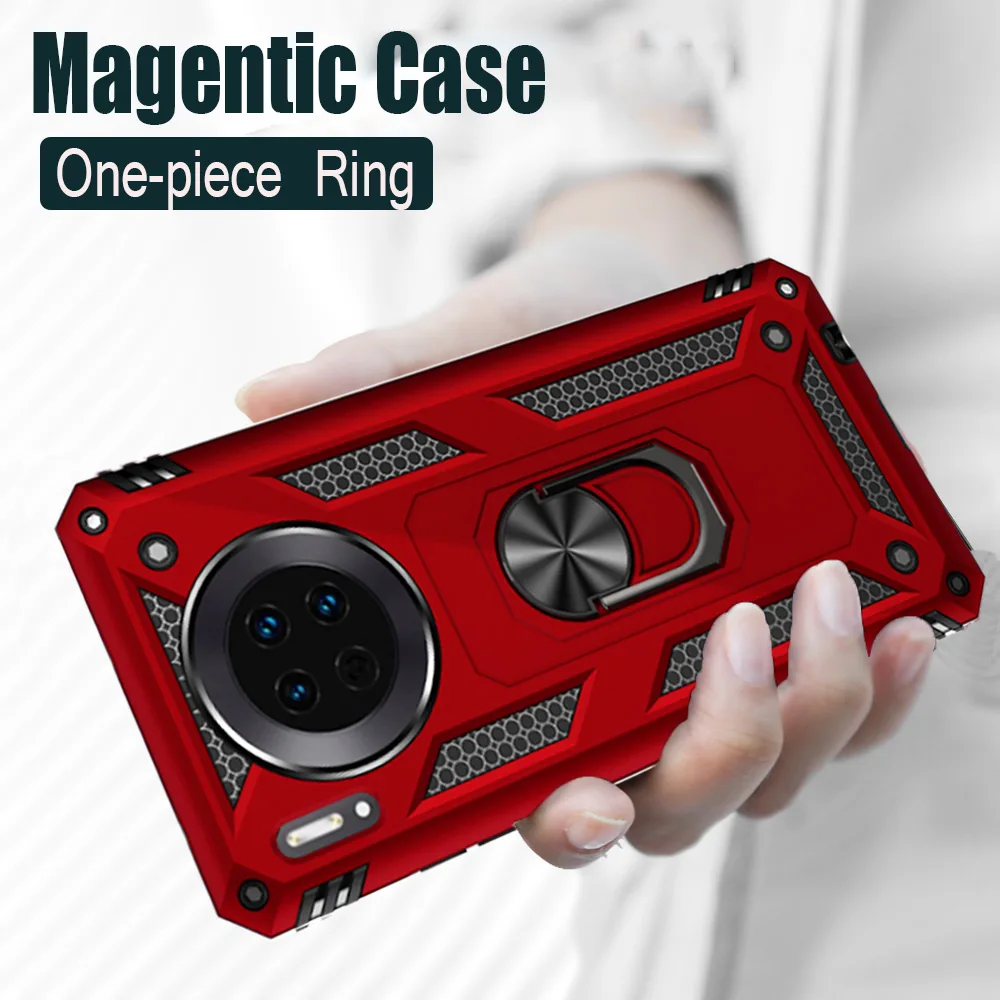 Luxury Magentic Ring Shockproof Phone Case For Huawei Mate 30 P30 Pro Y7 P Smart 2019 Silicone Cover 20X P20 Lite Coque |