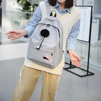 

2018 Leaves Backpack Female Fresh College Wind Student Bag Canvas Travel Computer Bag
