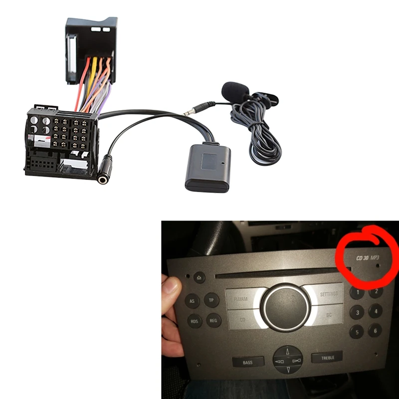 Vrijgevigheid Dijk afstand Car Bluetooth 5.0 Aux Cable Microphone Handsfree Mobile Phone Free Calling  Adapter For Opel Cd30 Mp3 Cdc40 Cd70 Dvd90 - Plaques & Signs - AliExpress