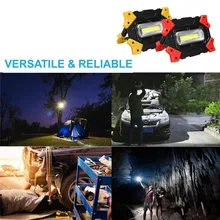 Sumxi 10 Вт COB ABS светодиодный портативные прожекторы красный/елоллоу использование 3x18650 батареи/Перезаряжаемый для пеших прогулок кемпинга наружные рабочие огни