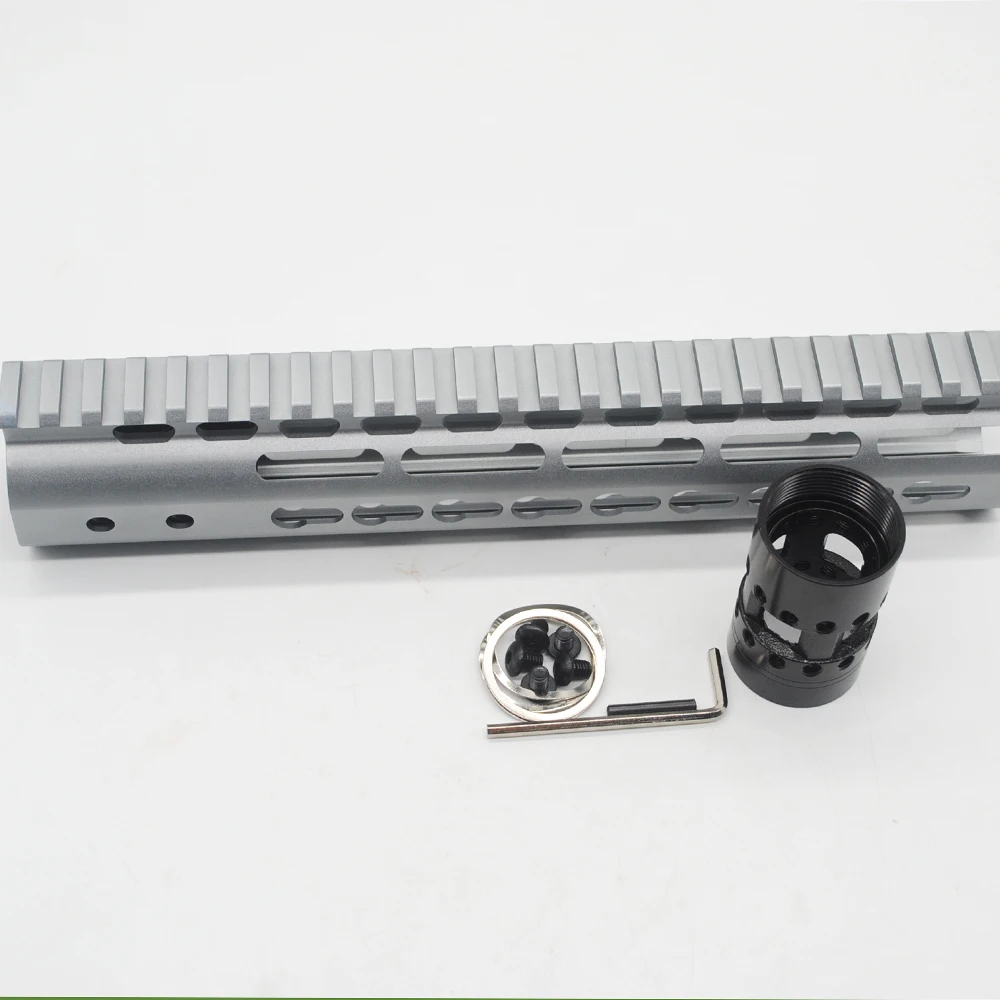 1" дюймовая длина серый/серый анодированный свободный поплавок Keymod Handguard Пикатинни система крепления подходит. 223/5. 56 винтовка AR-15/M4/M16