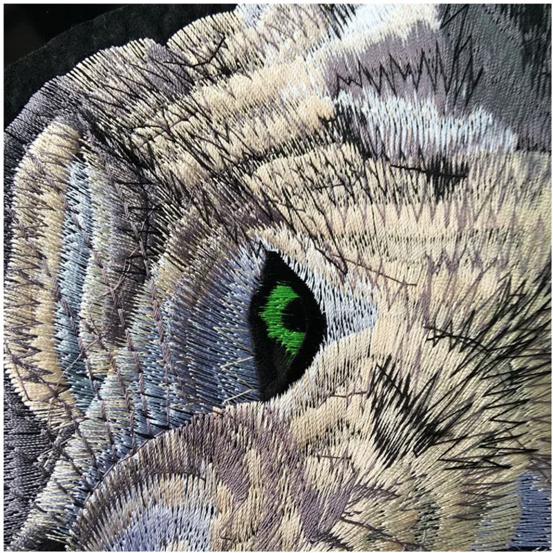 Новая женская обувь в стиле панк Большой нашивки с изображением волка для одежды