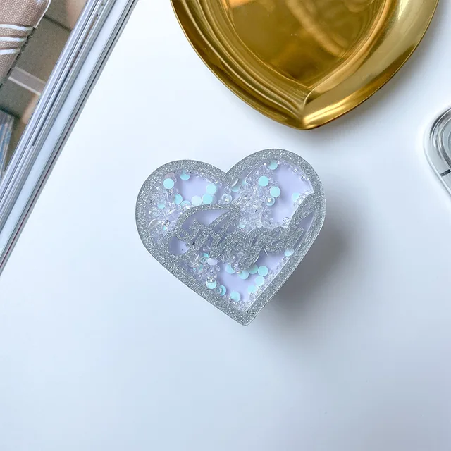 Luxury Love Quicksand Foldable Mobile Phone Holder Ring Holder Phone Suitable For IPhone Samsung Mobile Phone Accessories 3