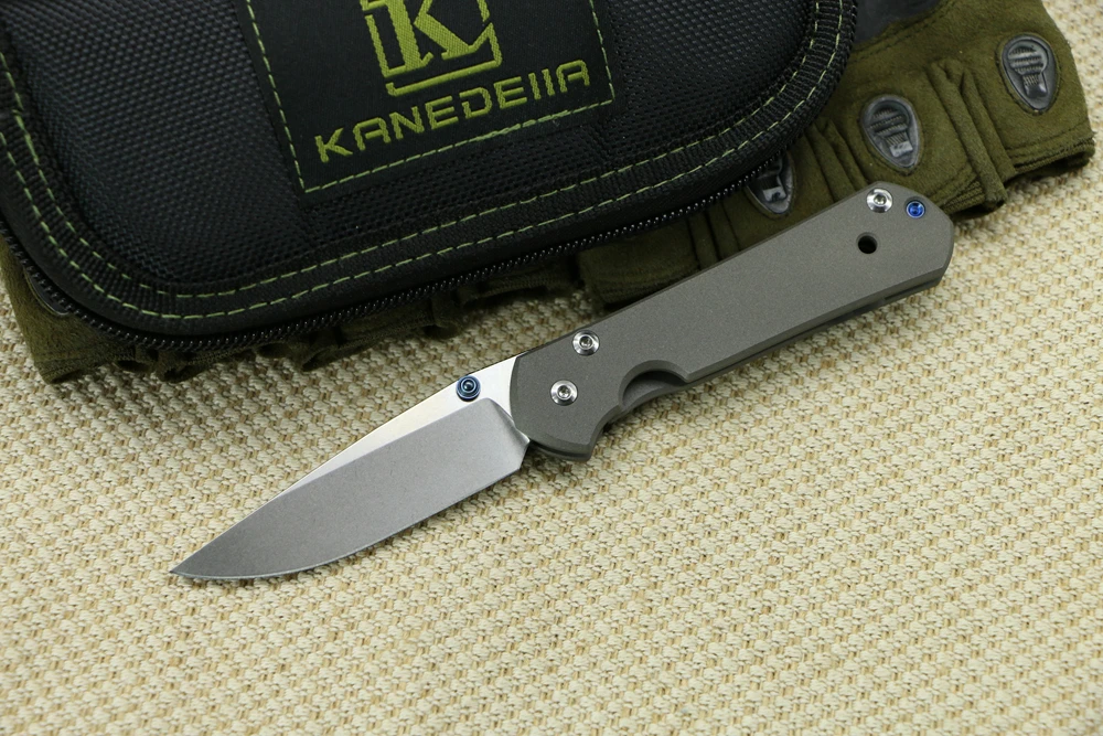 Маленький складной нож Sebenza 21(2,9" каменная стирка) D2 лезвие титановая ручка для кемпинга охотничьи инструменты карманные ножи для выживания