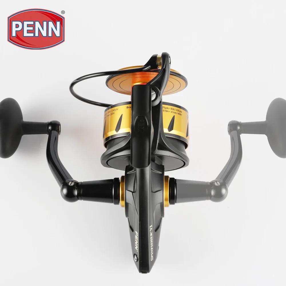 Penn Spinfisher VI SSVI 2500-10500 Spinning Fishing Reel 5+1bb Full Metal  Body Ht-100 Saltwater Boat Fishing Reel IPX5 MAX22.6kg