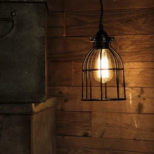 

Personality Wrought Iron Bird Cage Creative Chandelier Restaurant Bar Cafe Retro Bird Cage Lampshade Black Party Decoration