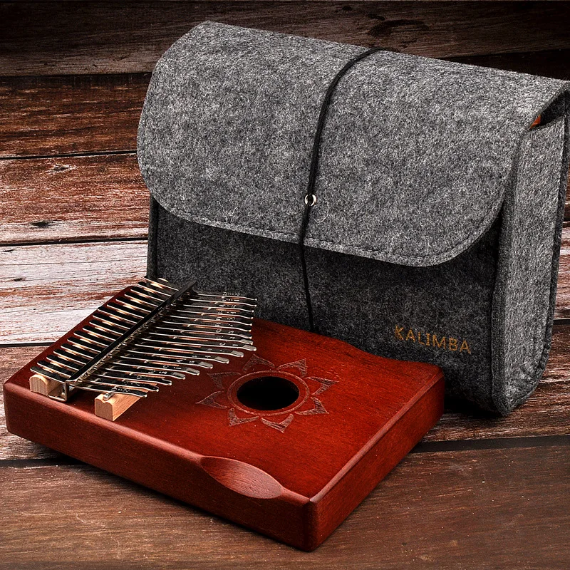 Musical-Instruments Mahogany Thumb-Piano Kalimba Gift African Single-Board Solid 17-Key