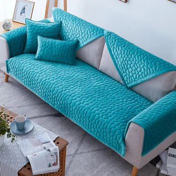 

1 piece winter Dutch velvet small stone sofa cushion Nordic simple solid color plush super soft pebble sofa towel