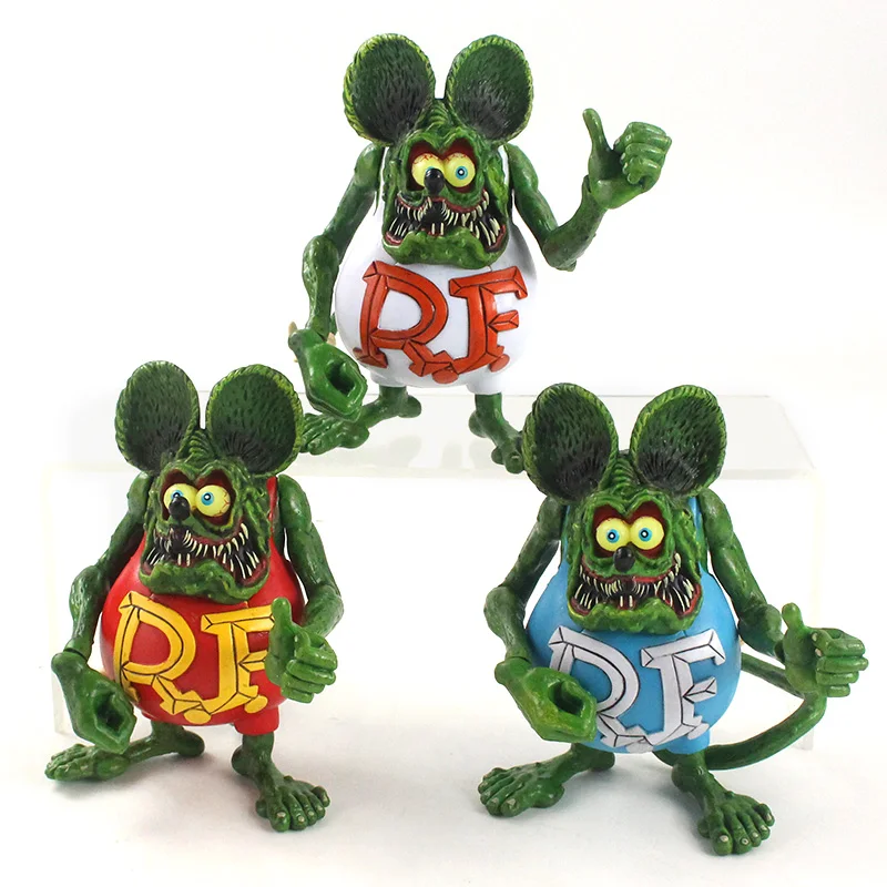 12 см Ratfink Совместное подвижный ПВХ фигурка крыса Фин Мышь Коллекционная модель