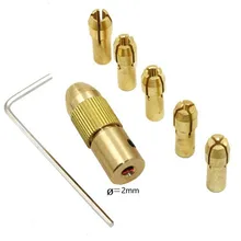 

7pcs High Quality Brass Mini Drill Chuck Collet Set 0.5 /1.0/ 1.5/ 2.5/ 3.0mm Chuck Clamping Range For ABS Plate Soft Wood