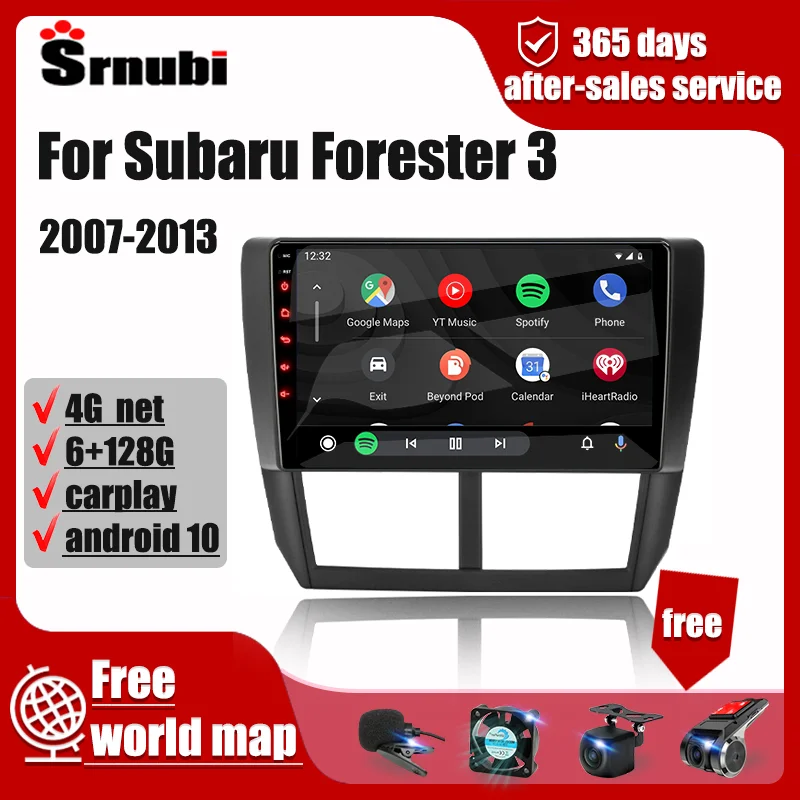 Автомагнитола 2DIN для Subaru Forester 3 SH Impreza Ge 2007-2013 мультимедийный проигрыватель 4G