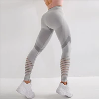 Bezszwowe legginsy damskie do ćwiczeń, z wysokim stanem, na siłownię, fitness, trening, do biegania, odzież dla aktywnych, yoga pants, ubrania sportowe, podkreślające figurę 3
