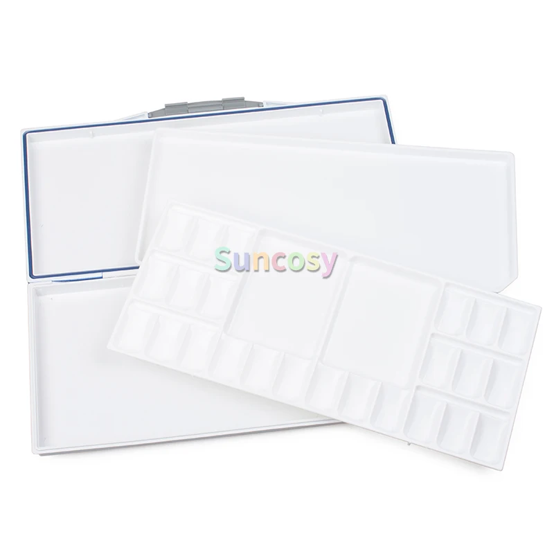 Fusian Watercolor Palette Airtight Leak Proof 1PCS 18 24 33 55-Well With Ample Space for Mixing Colors